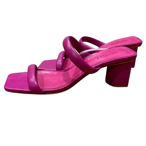 REVOLVE SCHUTZ ULLY Block Heel Sandal in Hot Pink NWOT - Picture 11 of 11